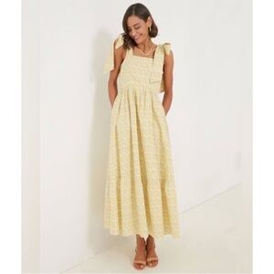 Chic Yellow Patterned Maxi Dress